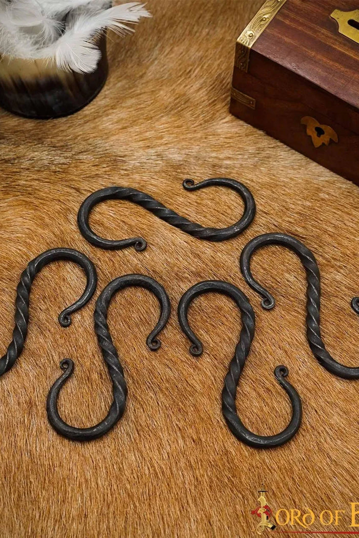 Set de ganchos en S forjados a mano, 5 piezas
