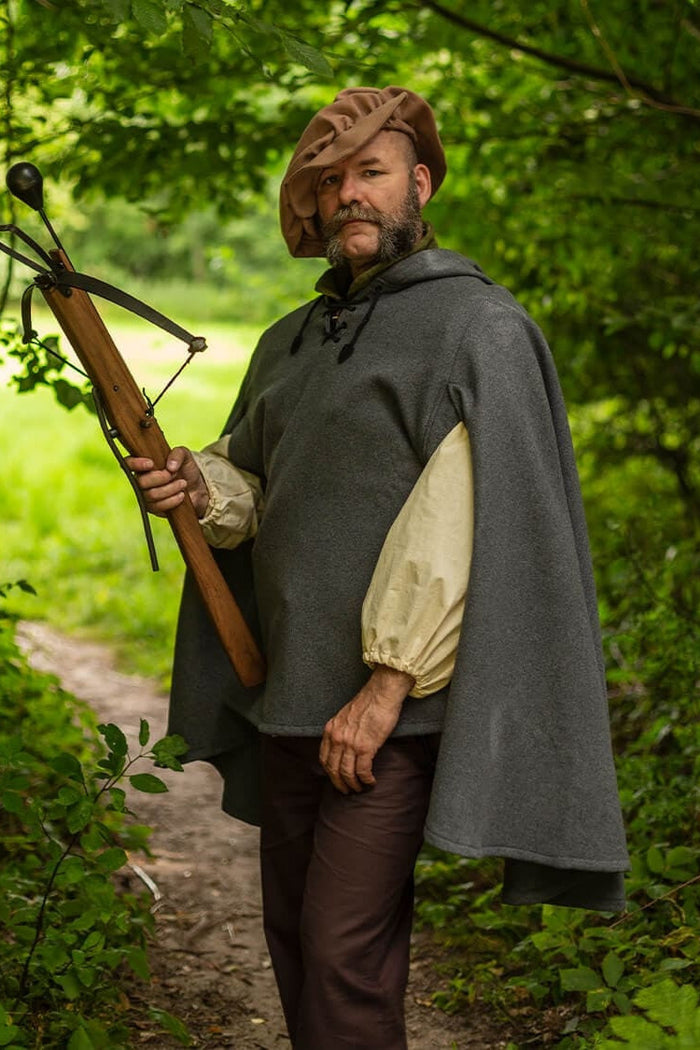 Gardecorp, reismantel Raven, wolmix, grijs