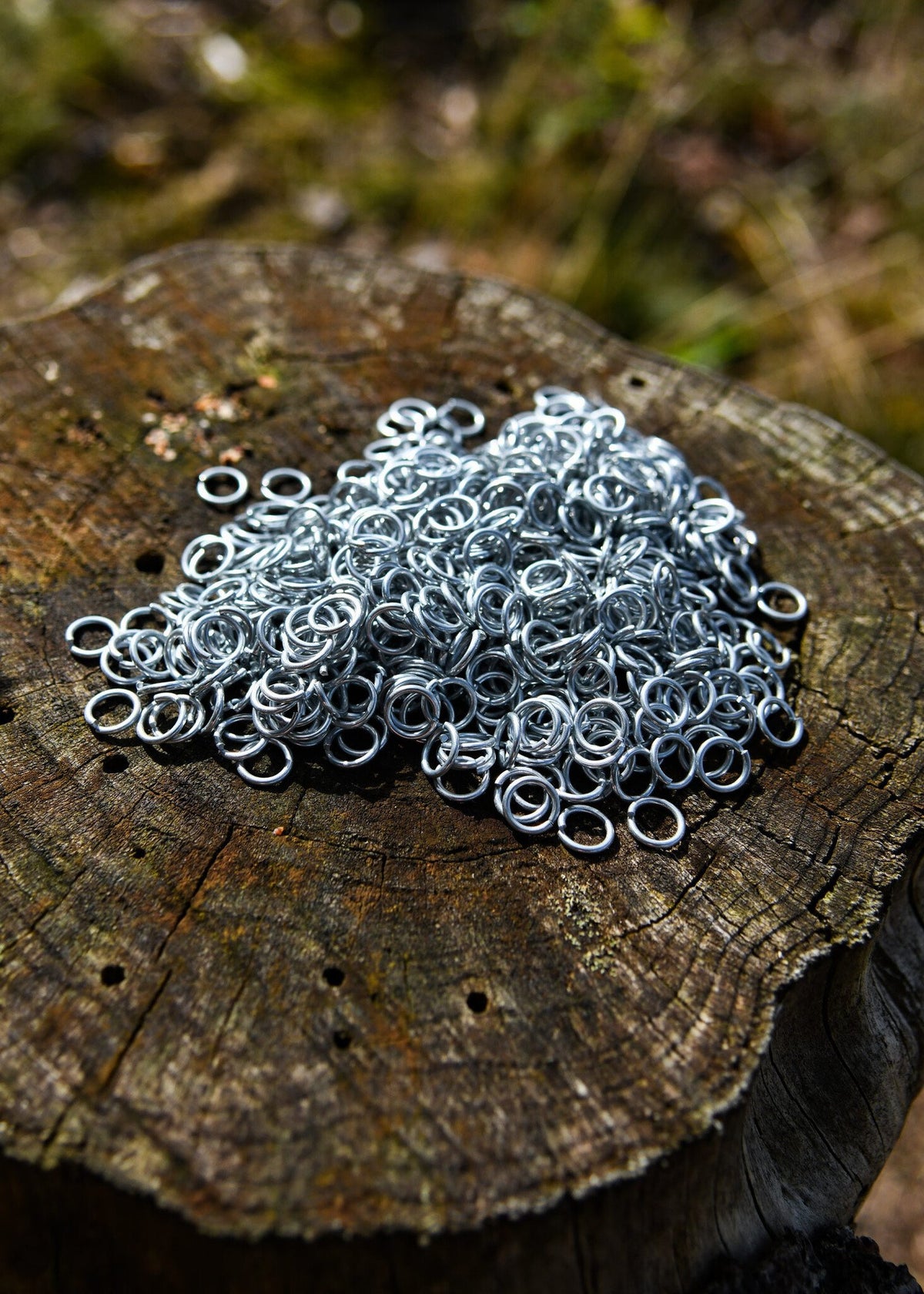 1 kg galvaniserede ringe til ringbrynje, uklinkede, 8 mm