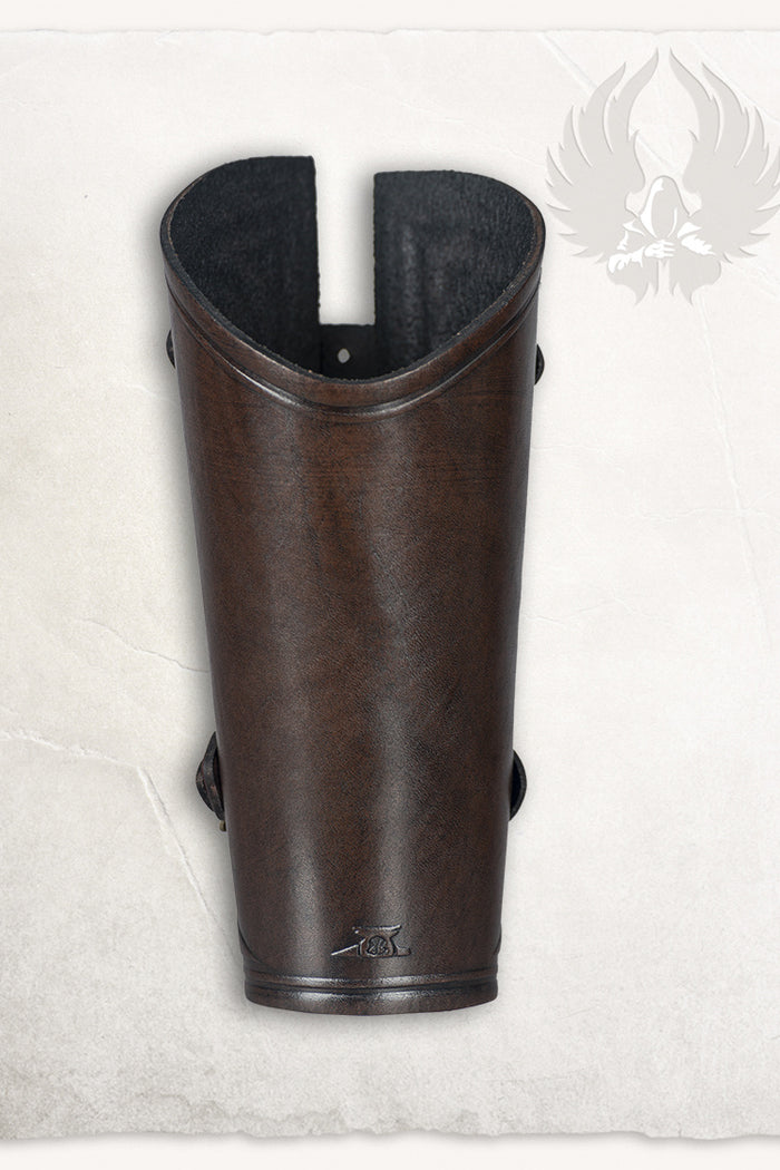 Artemis leather bracer L, forearm guard, brown