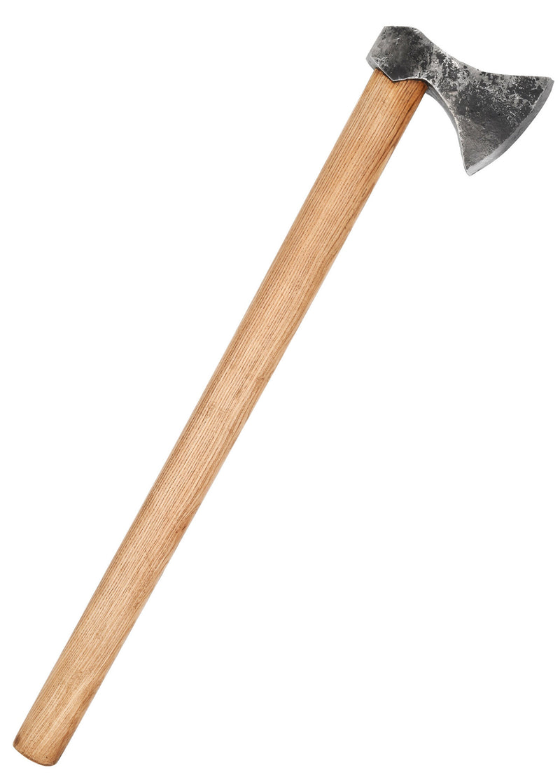 Hacha vikinga de acero forjado a mano, tipo G, semi-afilada