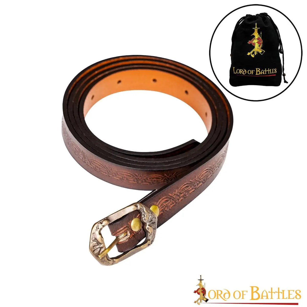 Leather belt Melian, 130 cm, brown