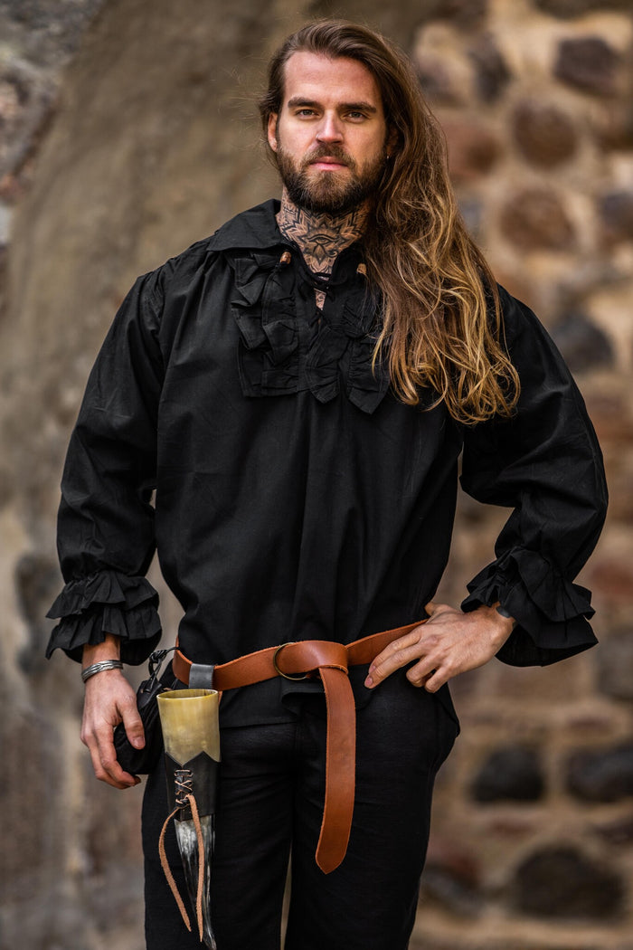 Piratskjorte, svart