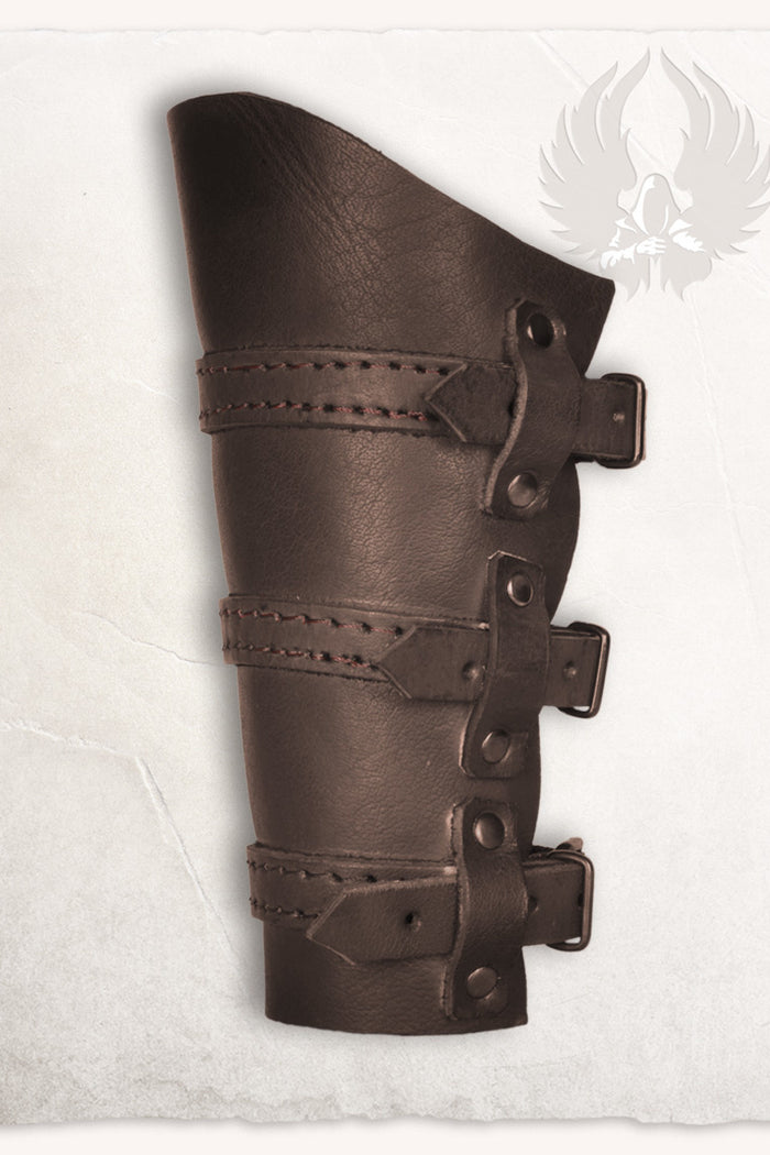 Leather bracers, underarm guards Simon, brown