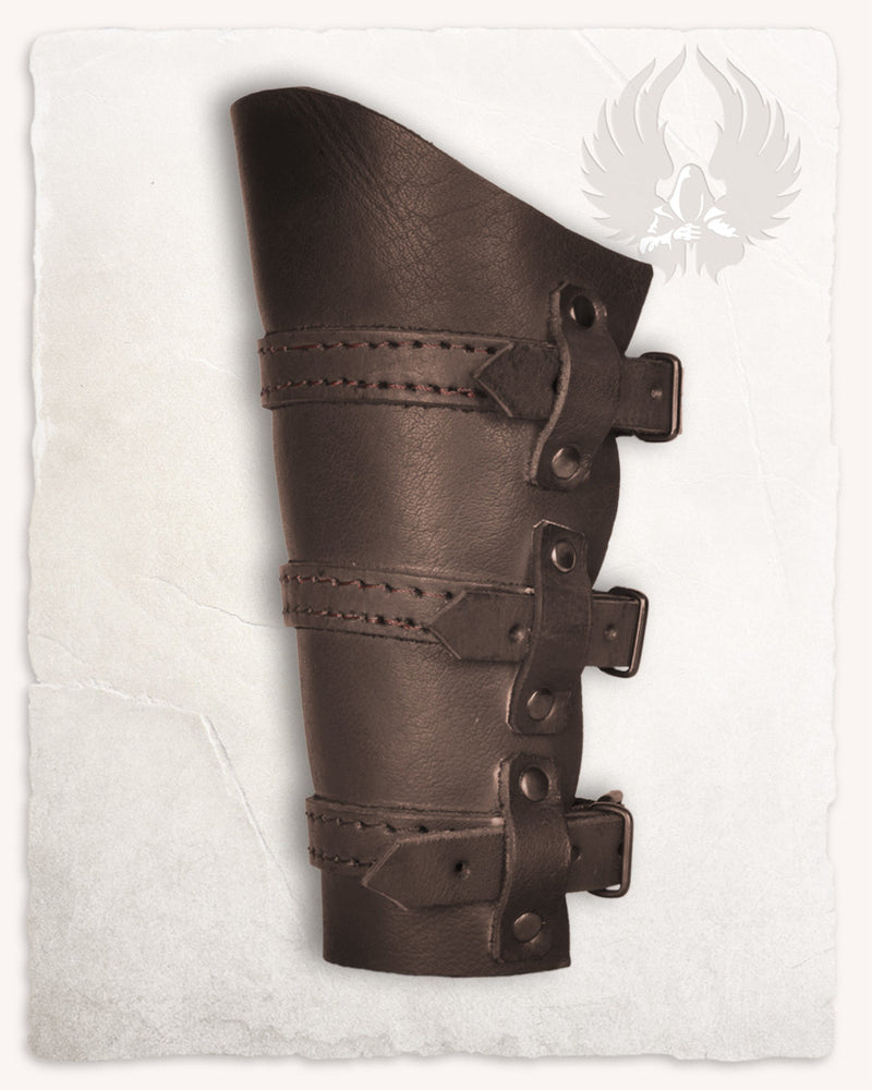Leather bracers, underarm guards Simon, brown