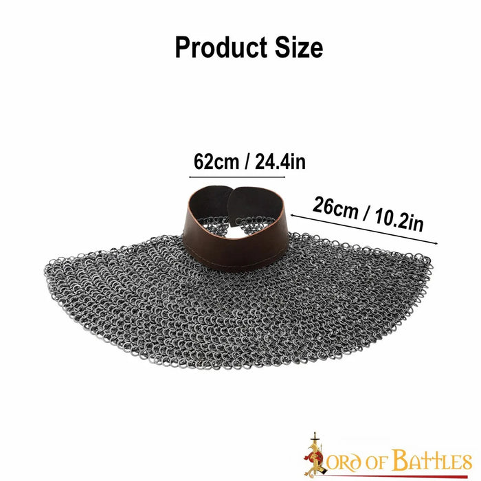 Ringbrynje standard, blandede klinket runde ringer, 9mm