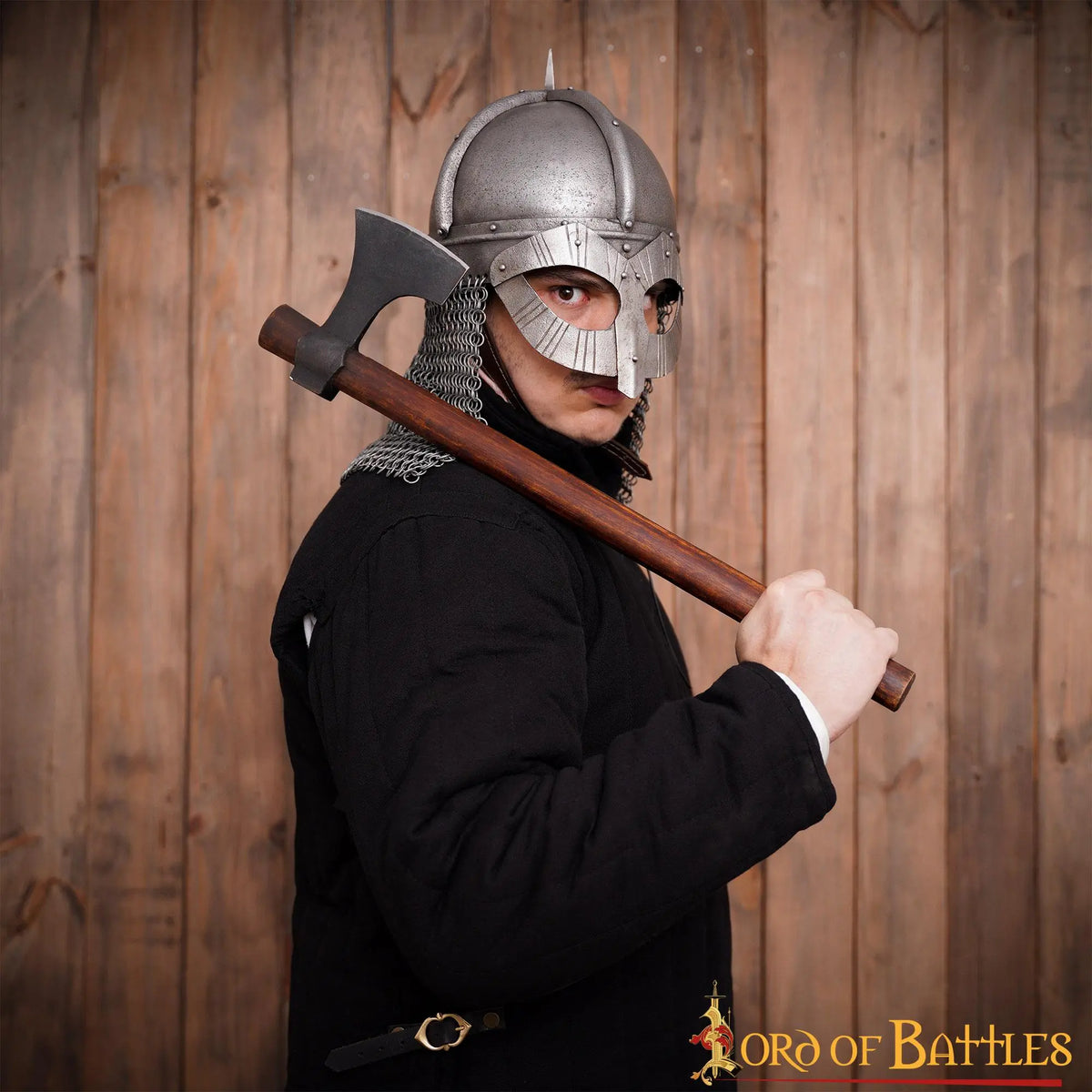 Casco vikingo Gjermundbu, patinado, 1,6 mm