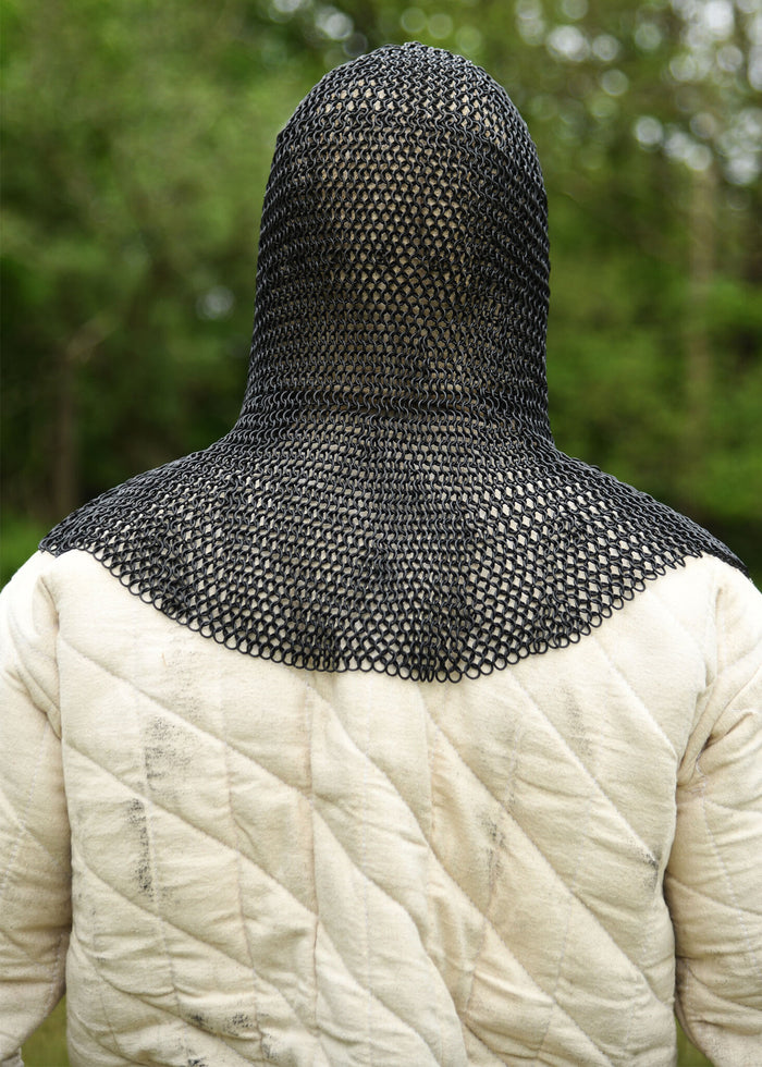 Ringbrynjehuva med fyrkantig ventail, bronserad, 8 mm