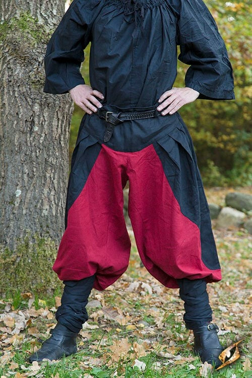 Renaissance trousers Raphael, red-black