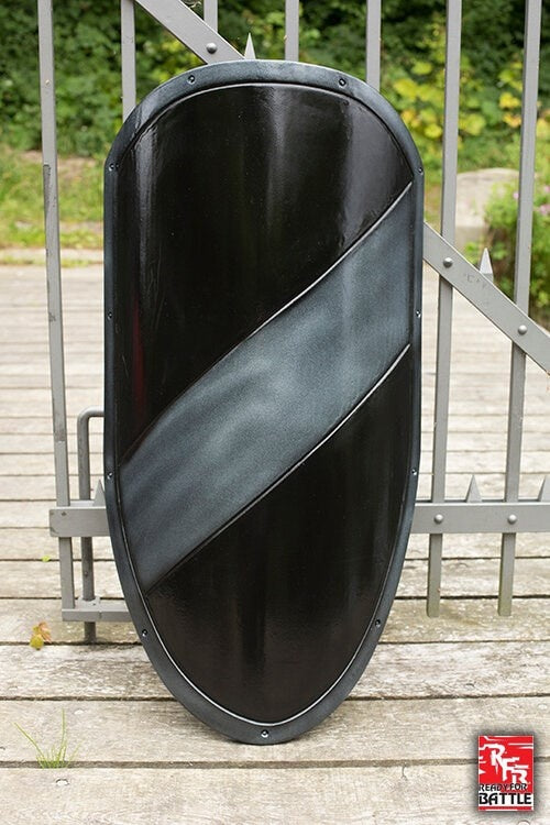 LARP Ritterschild schwarz silber