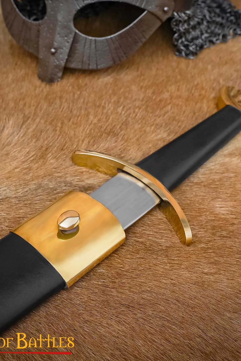 Wikinger Schwert Ubbe mit Scheide, halb scharf