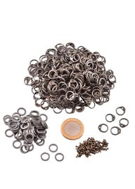 1 kg Kettenringe, gemischt, 6 mm