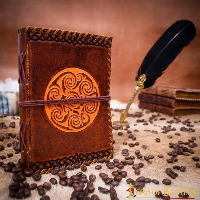 Leren boek Keltische spiralen