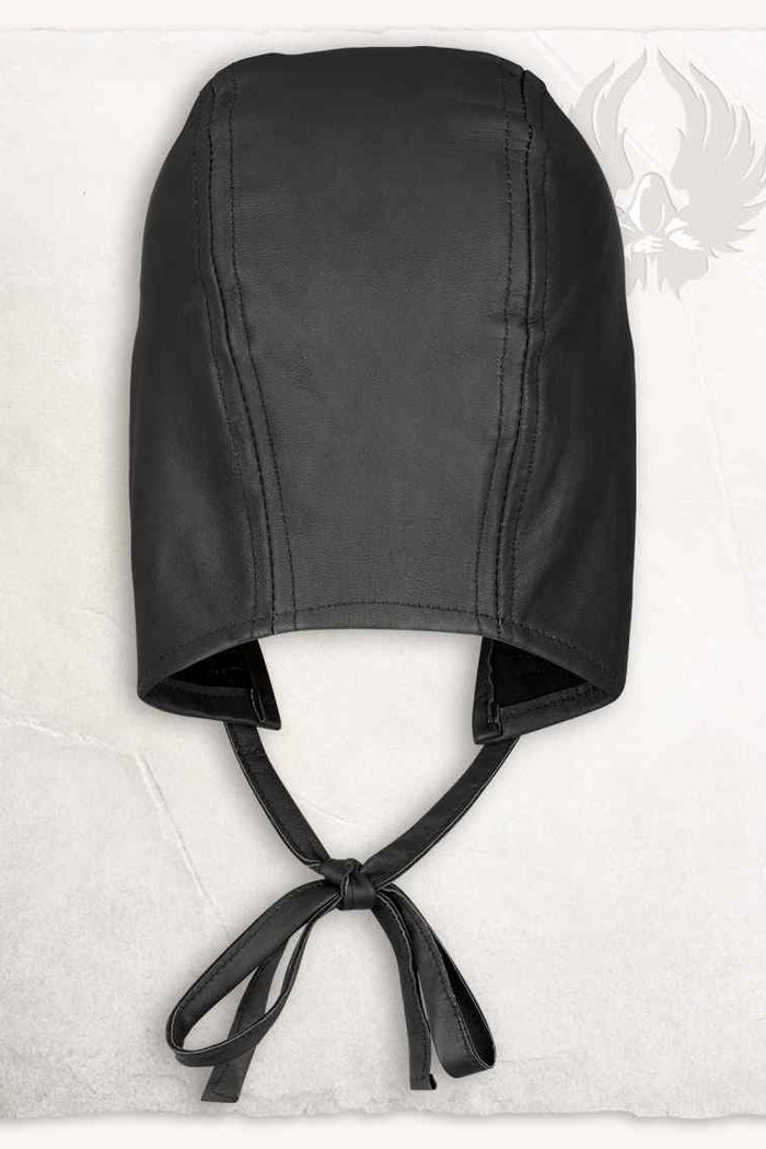 Capucha Martinus de cuero, negra