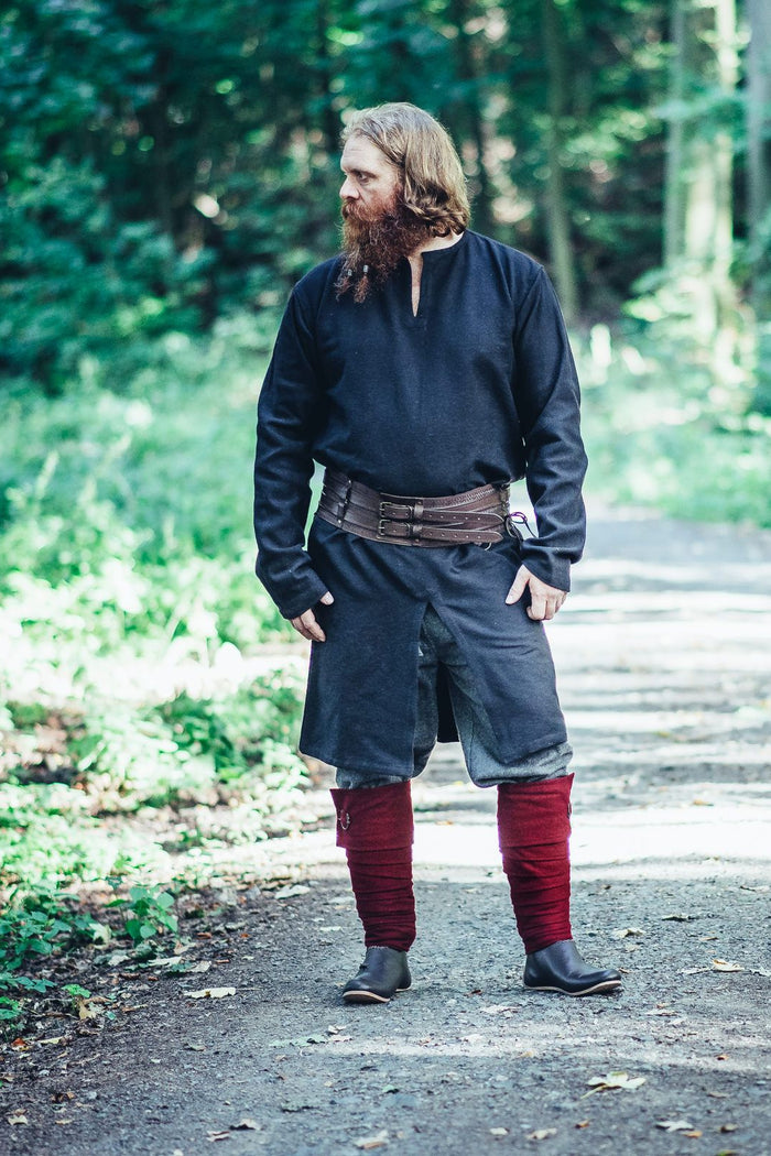 Long Viking tunic Hvitserk, black