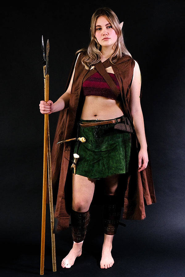 Gonna in pelle Nuala, verde