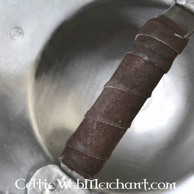 Buckler med læderbeklædning, type IA, størrelse M, 2 mm (battle-ready)