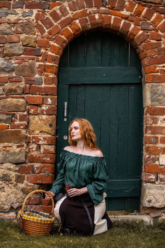 Bluzka renesansowa, zielona