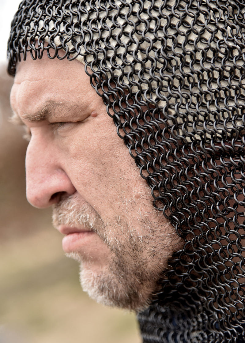 Kettenhaube mit quadratischem Halsausschnitt, verzinkt, 8 mm