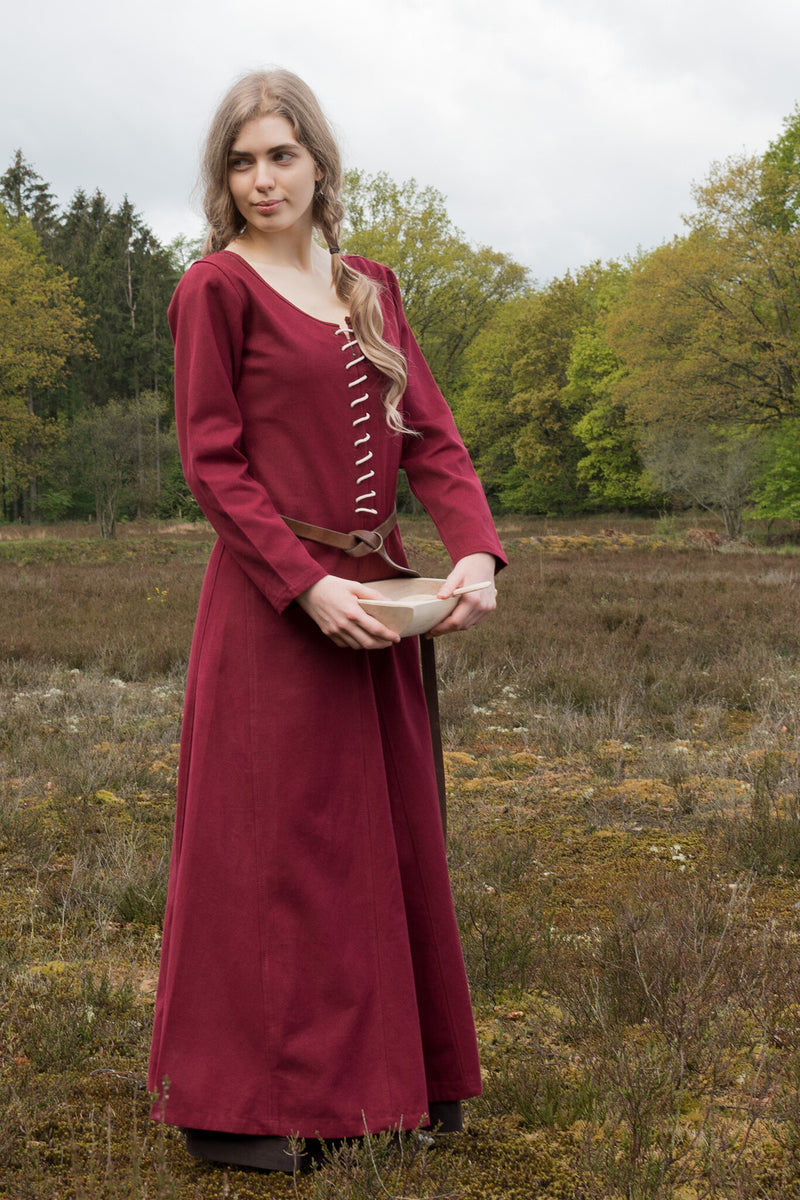 Cotehardie Christina, bordeauxrood