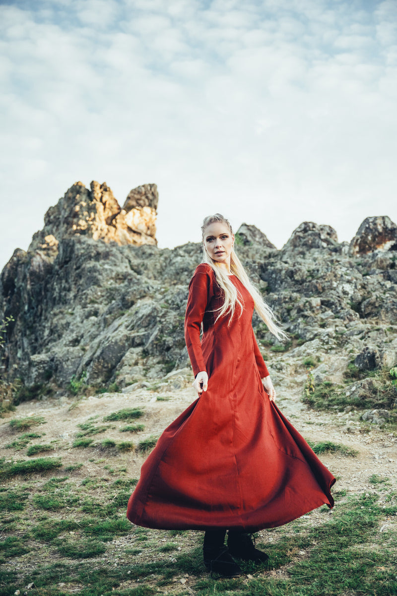 Robe Viking Lina, rouge