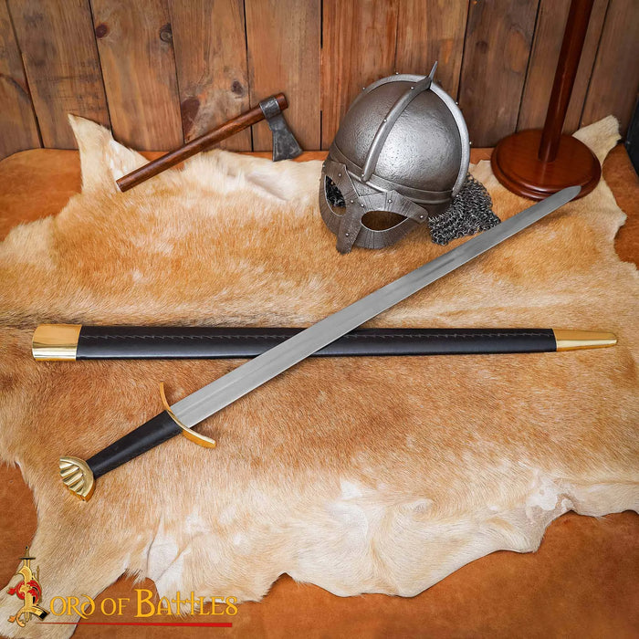 Épée viking Ubbe avec fourreau, semi-tranchante