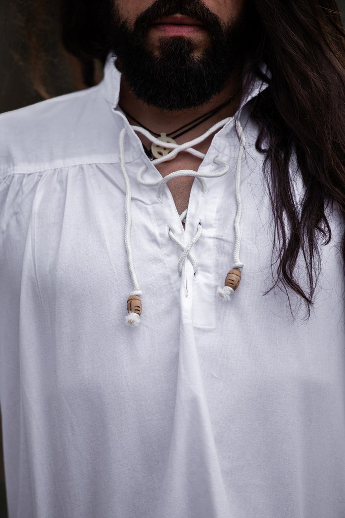Chemise médiévale, blanc