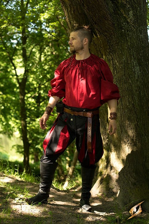 Koszula renesansowa Cosimo, czerwona