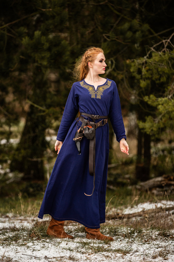 Viking dress Aslaug, blue