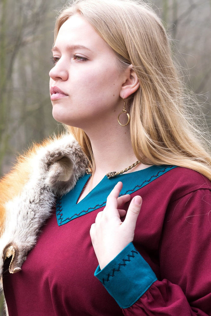 Viking dress Helga, red-blue