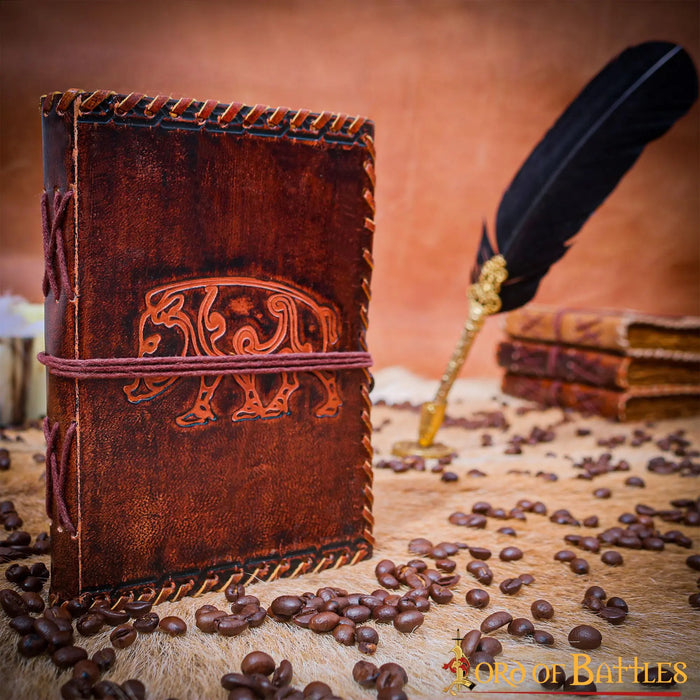 Libro de cuero Jabalí Celta