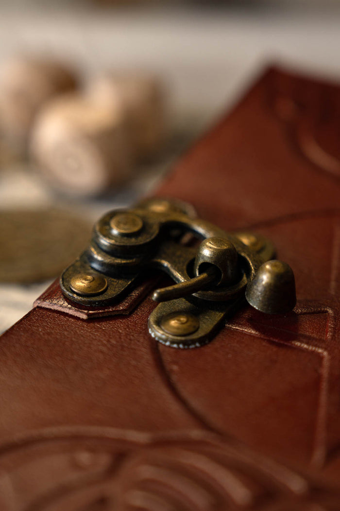 Leather book Pentagram with lock