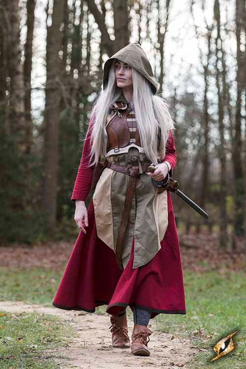 Armadura femenina Assassin, marrón/beige