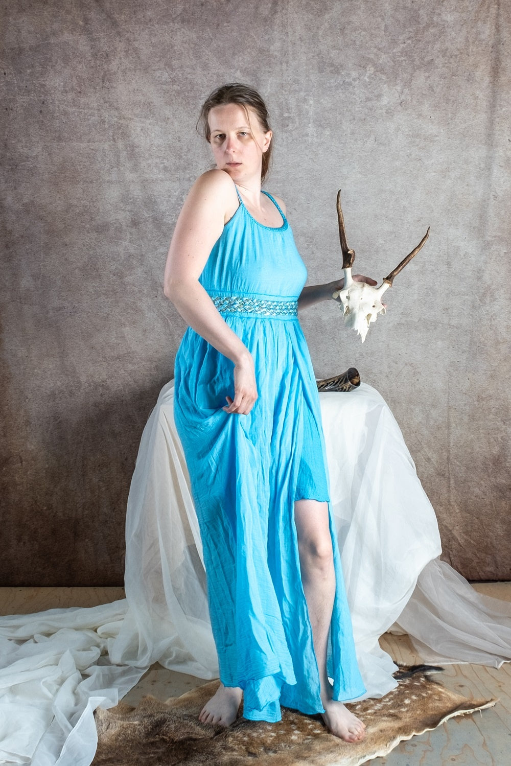 Gudinneklänning Thetis, turkos