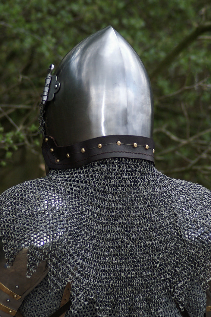 Camail, aventail, onbehandeld, platte ringen - ronde klinknagels, 8 mm