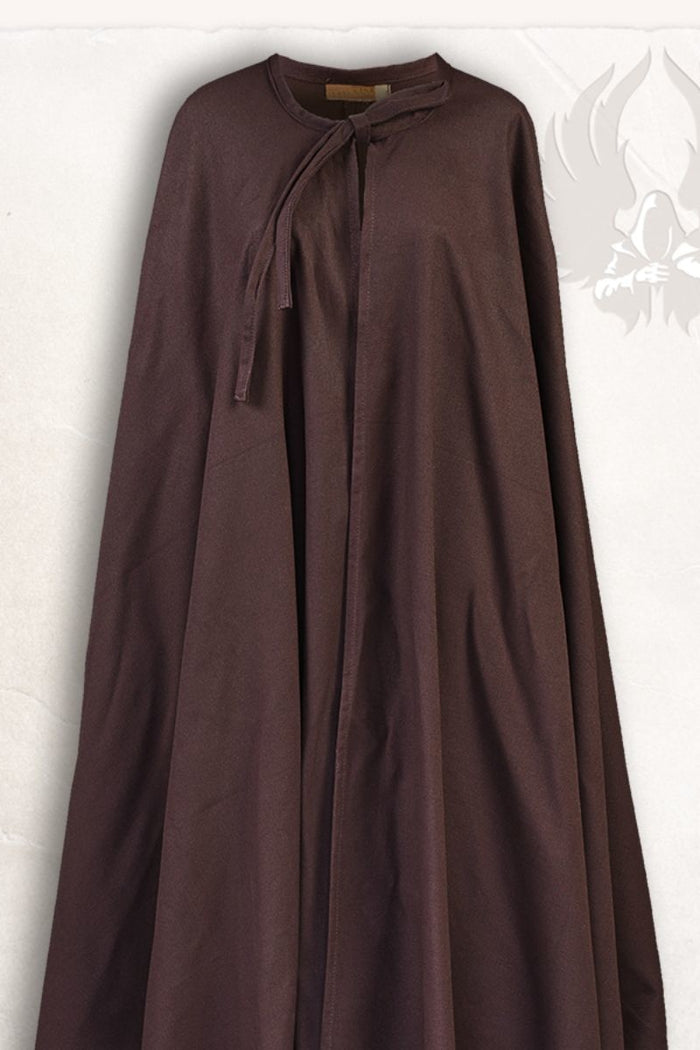 Medieval cloak Rudolf, wool blend, brown