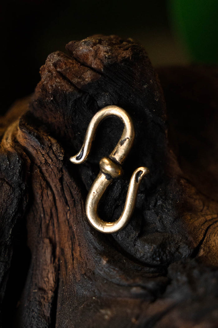 Gancho de joyería, 2,5 × 1,2 cm, bronce
