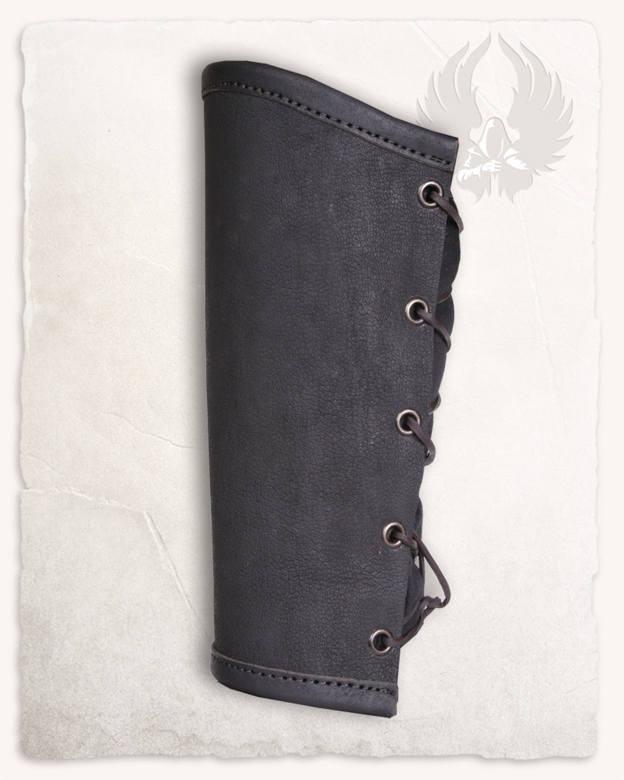 Borg Leather Bracers, forearm guards, brown
