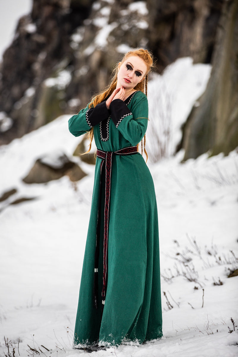 Vestido vikingo Lagertha, verde