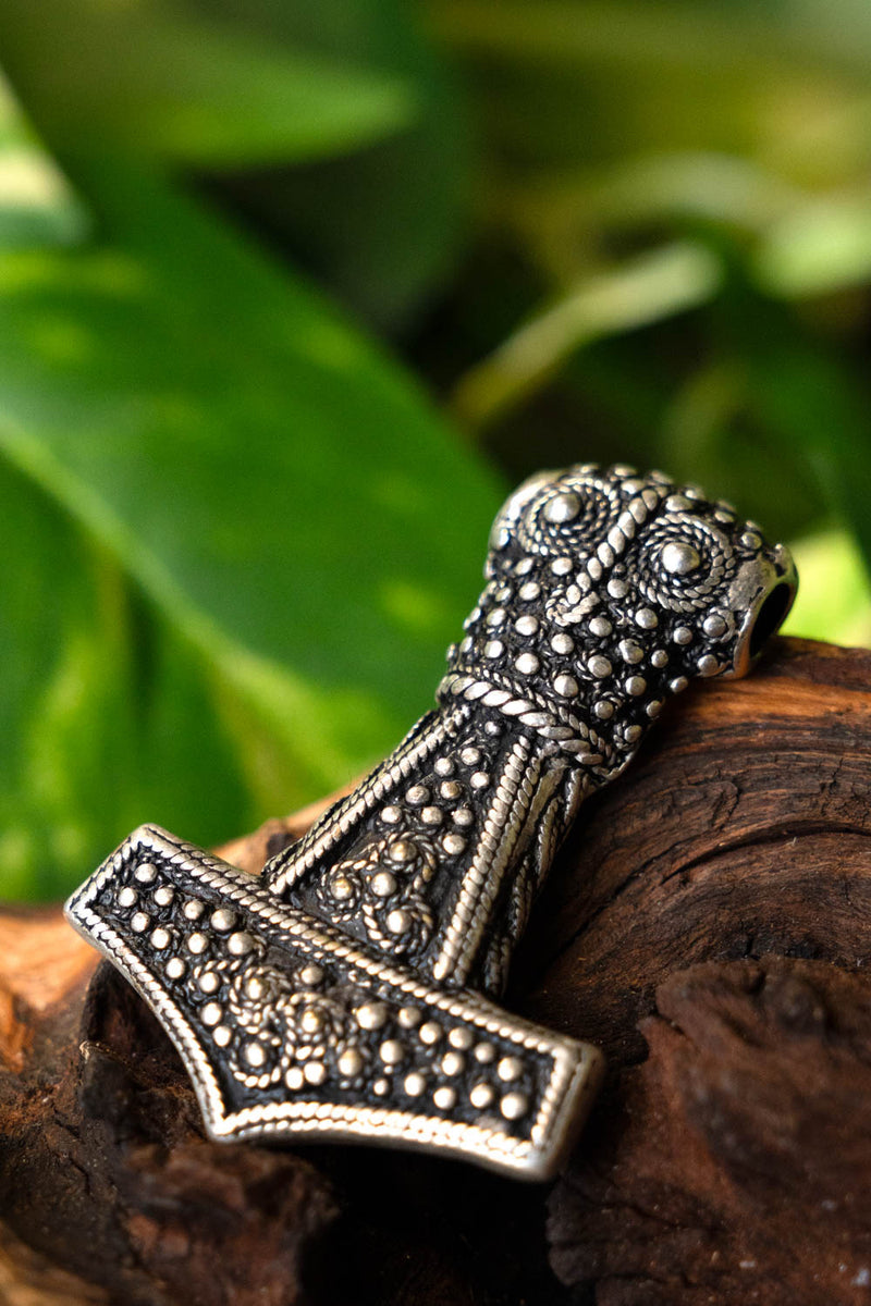 Thor's hammer of Oland, silvered bronze