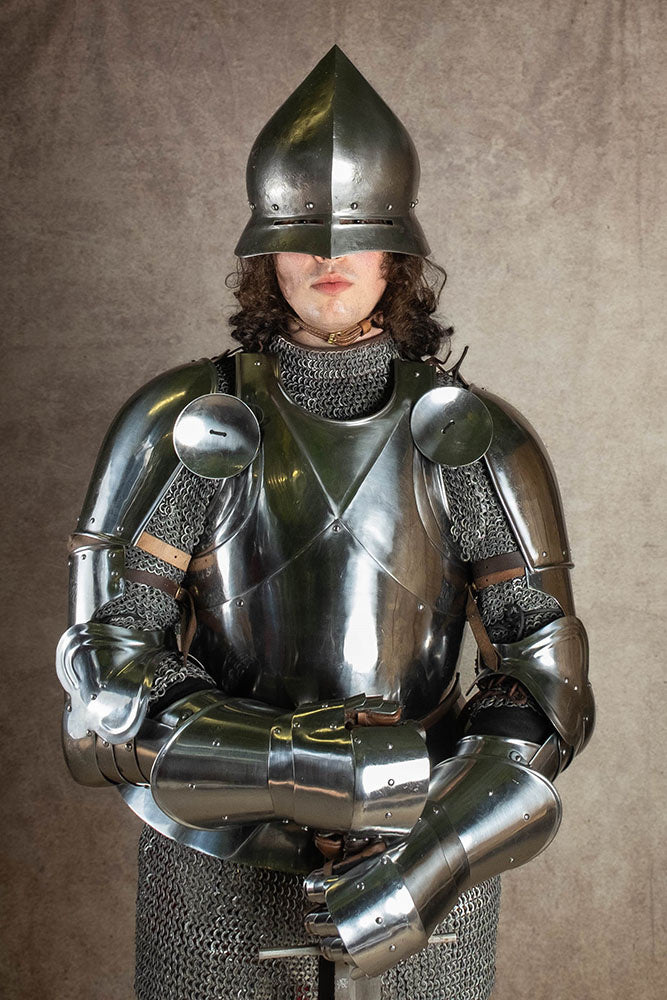 15e eeuwse Duitse ketelhoed met antieke afwerking, 1.6 mm