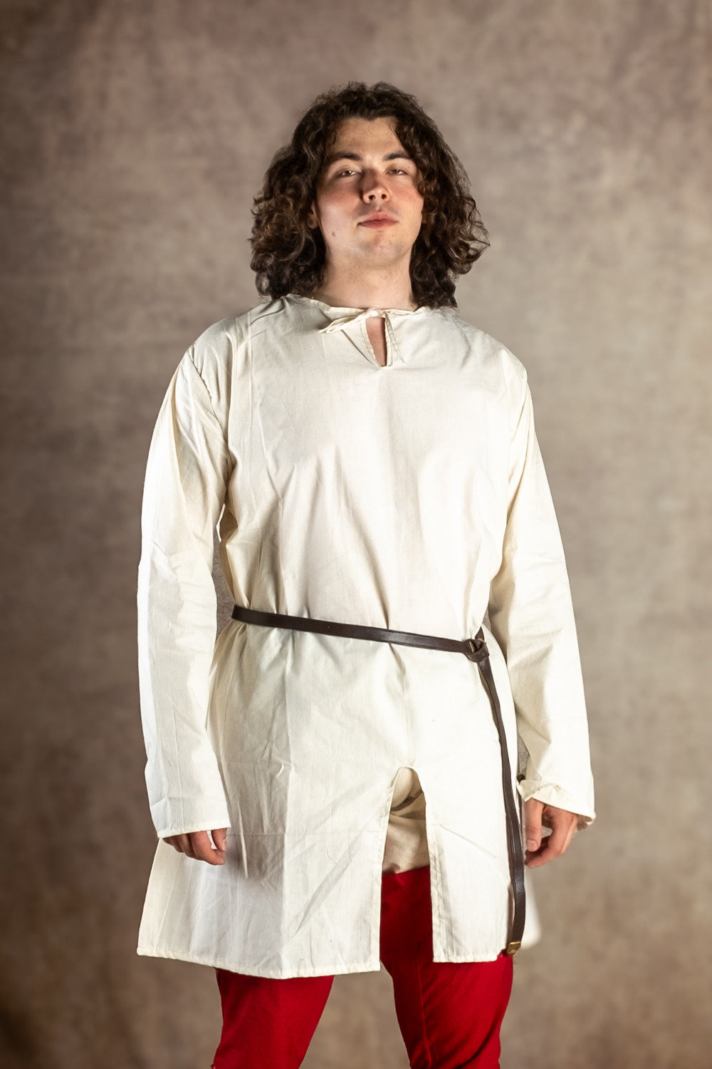 Medieval tunic Tungsten cotton cream
