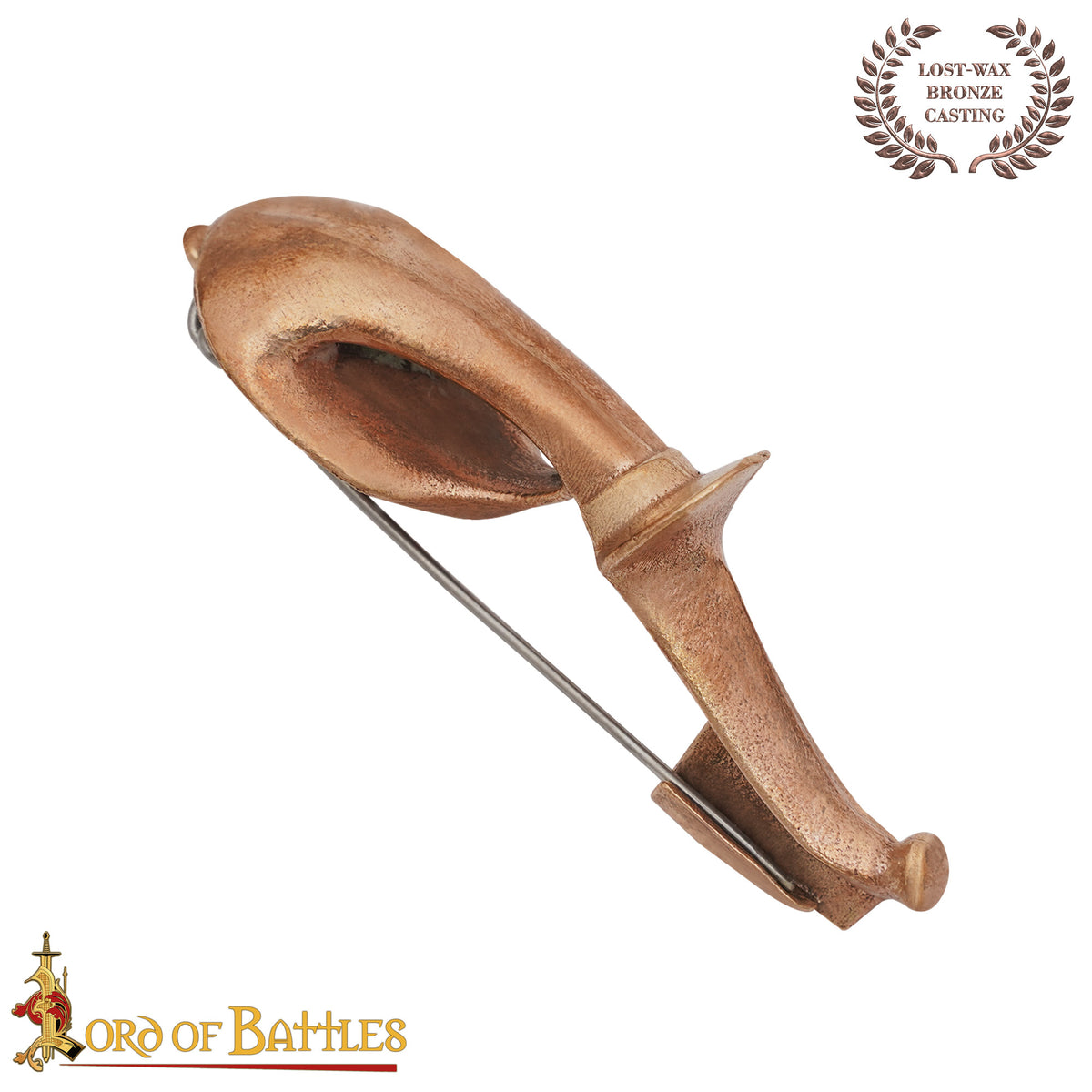 Trompetenfibula, Bogenfibula, 1. bis 4. Jahrhundert, Bronze