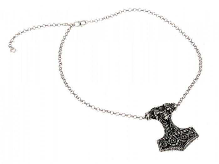 Viking ketting, verzilverd brons