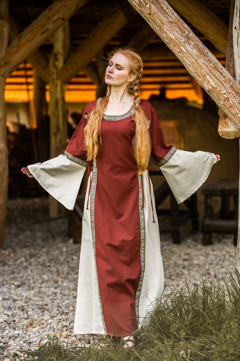 Dress Cleena cream-red