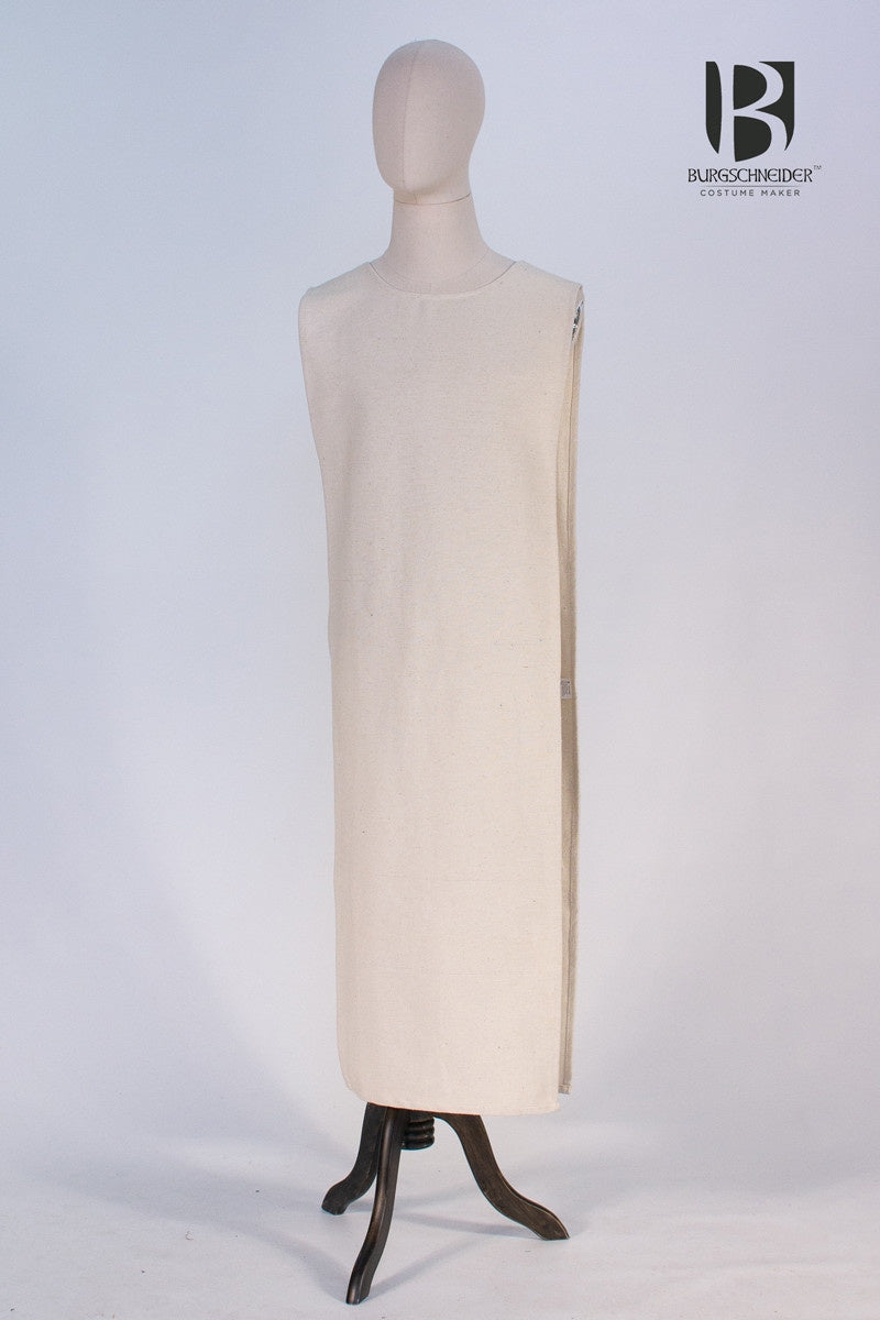 Middelalderlig tabard / overkjortel, hvid