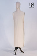 Middelalderlig tabard / overkjortel, hvid