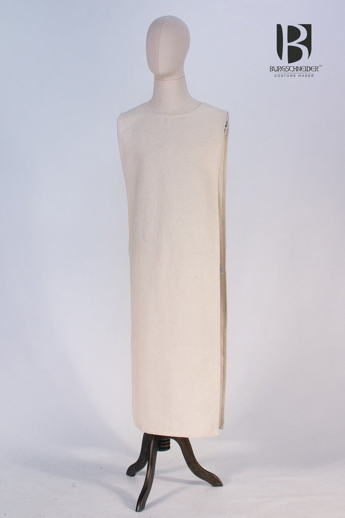 Middelalderlig tabard / overkjortel, hvid