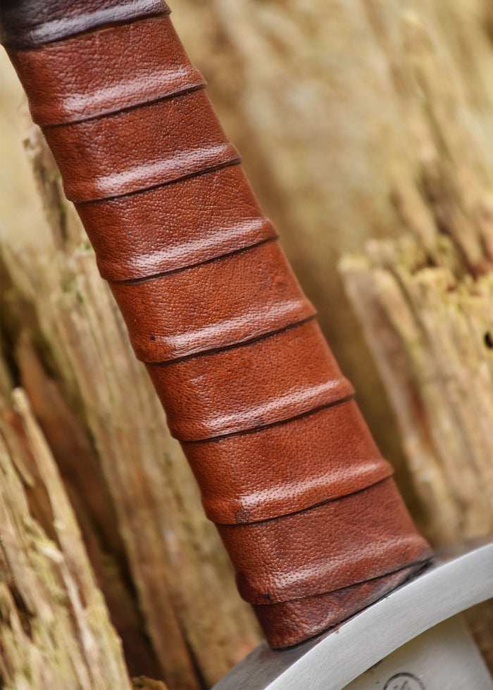 Viking zwaard met gelobde pommel, lang, bot (battle-ready)