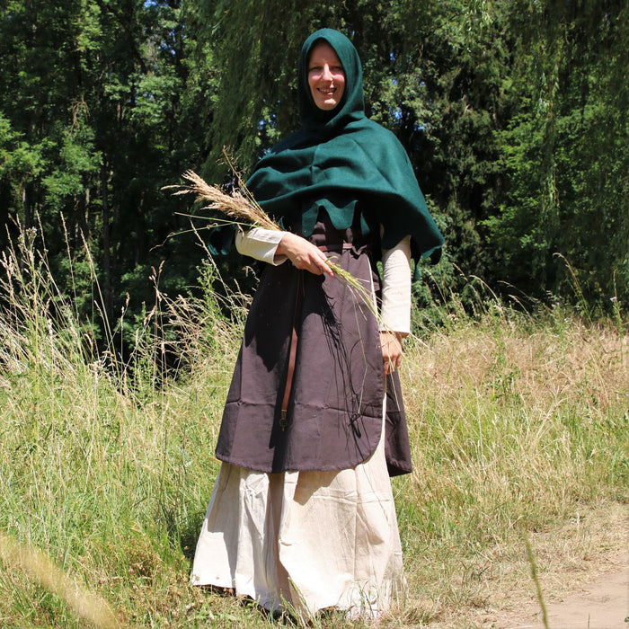 Wełniany kaptur (kaproen), zielony